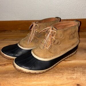 Sorel Out N' About Ankle Boot Leather Waterproof Duck Boots Elk-Women Size 10